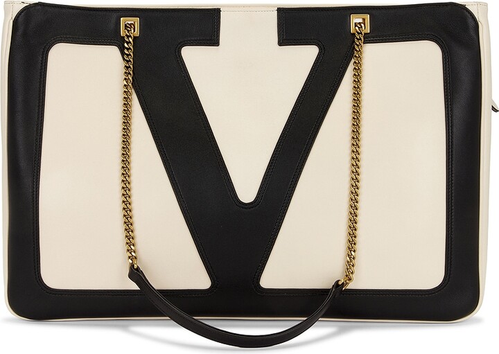 Valentino Garavani Large Tote Bag in Cream