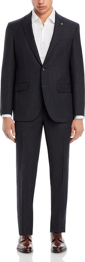 Jack Victor Napoli Tonal Micro Check Regular Fit Suit