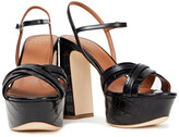 Thumbnail for your product : Malone Souliers Mila 125 Croc-effect Leather Platform Sandals