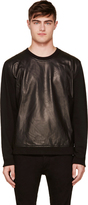 Thumbnail for your product : BLK DNM Black Leather Paneled Sweatshirt