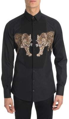 Dolce & Gabbana Leopard Button-Down Shirt