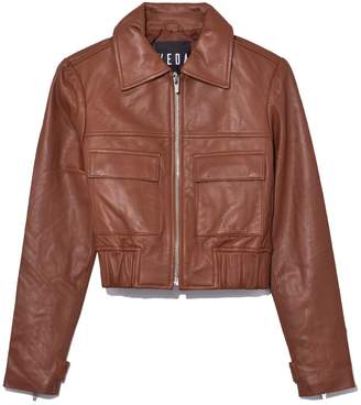 Veda Jack Leather Jacket in Saddle