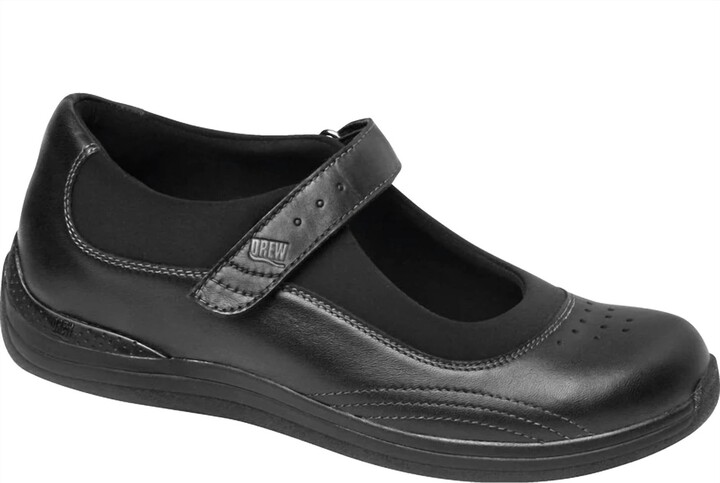 DREW Women's Rose Mary Jane Shoes In Black/black Stretch