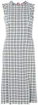 Thumbnail for your product : Thom Browne Sleeveleshort Sleeve 4-vent Pencil Dreshort Sleeve With Fray In Madras Cotton Tweed