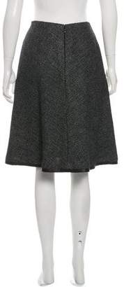 Chanel Wool-Bend Knee-Length Skirt