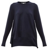 Thumbnail for your product : Stella McCartney Step-hem Regenerated Cashmere-blend Sweater - Navy