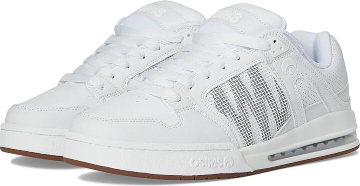 Osiris Pixel Men's Skate Shoes White/Grey/Gum : 10.5 D - Medium, Leather