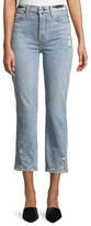 Thumbnail for your product : 7 For All Mankind Edie Distressed Bleached Denim Straight-Leg Jeans