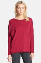 Thumbnail for your product : Lafayette 148 New York Bateau Neck Matte Crepe Sweater