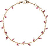 Thumbnail for your product : Annoushka 18kt yellow gold Vine Leaf ruby bracelet