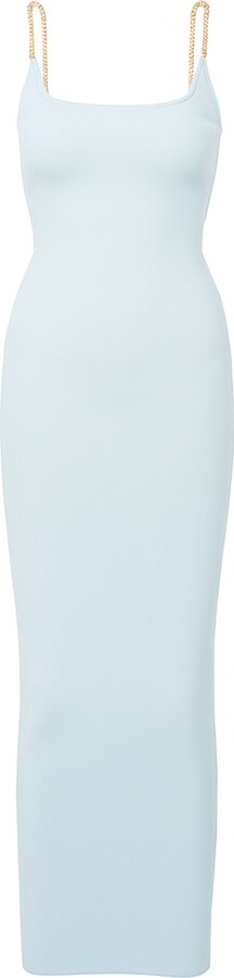Decolet the Label Aurelia Knit Chain Dress In Sky Blue