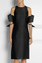Thumbnail for your product : Christopher Kane Off-the-shoulder satin-faille dress