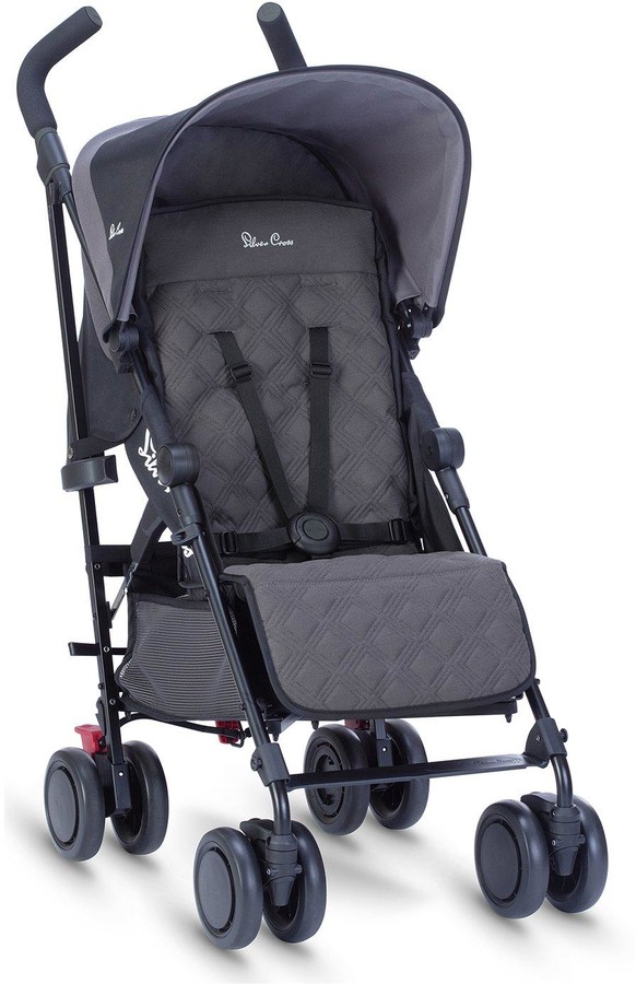 black silver cross stroller