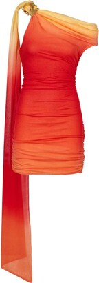 Ferragamo One-Shoulder Ruched Minidress