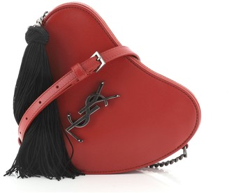 ysl heart bag red