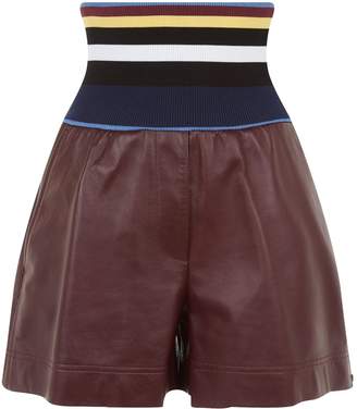Sportmax Leather Carella Shorts