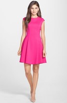 Thumbnail for your product : Eliza J Cap Sleeve Crepe Fit & Flare Dress