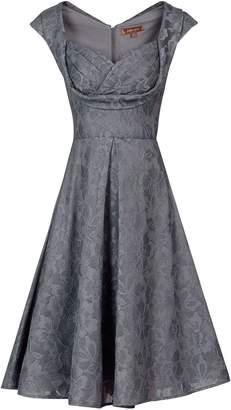Jolie Moi Crossover Bust Lace Prom Dress