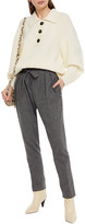 Thumbnail for your product : BA&SH Belted Melange Twill Tapered Pants