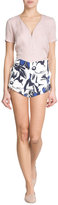 Thumbnail for your product : Vanessa Bruno Printed Crepe Shorts