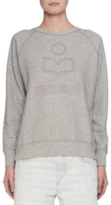 Etoile Isabel Marant Milly Logo Patchwork Cotton Sweatshirt