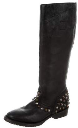 Ash Studded Knee-High Boots Black Studded Knee-High Boots