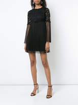 Thumbnail for your product : Aidan Mattox floral lace sheer sleeve mini dress