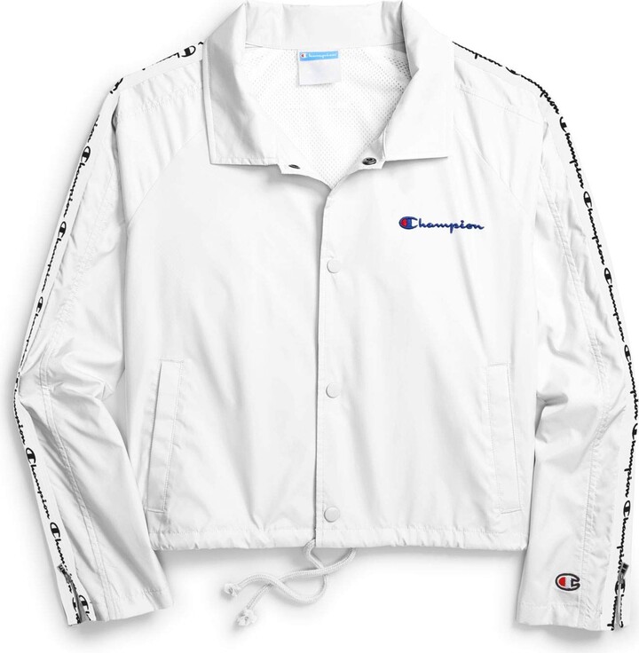 white champion windbreaker womens