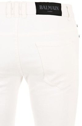 Balmain 12.5cm Ultra Skinny Cotton Denim Jeans