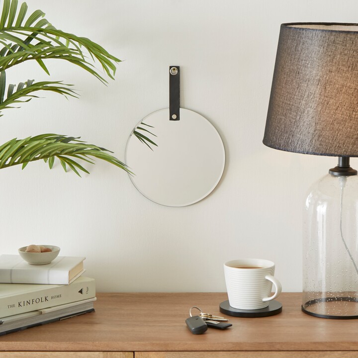Dunelm Round Hanging Mirror 20cm x 20cm Black ShopStyle