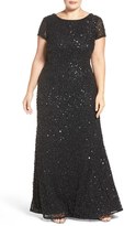 Thumbnail for your product : Adrianna Papell Plus Size Women's Embellished Scoop Back Gown