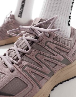 Salomon XMN-4 suede trainers in quail - ShopStyle