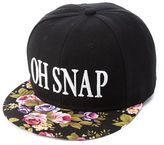Thumbnail for your product : Charlotte Russe Oh Snap Floral Baseball Cap