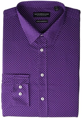 Nick Graham Pin Dot CVC Stretch Dress Shirt - ShopStyle
