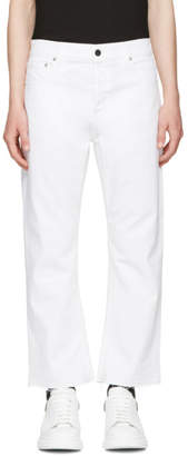 Alexander McQueen White Slit Hem Kickback Jeans