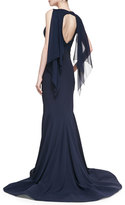 Thumbnail for your product : Zac Posen Crepe-Back Satin Gown, Midnight