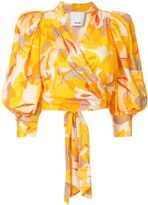 Thumbnail for your product : Acler Corsica abstract-print wrap blouse