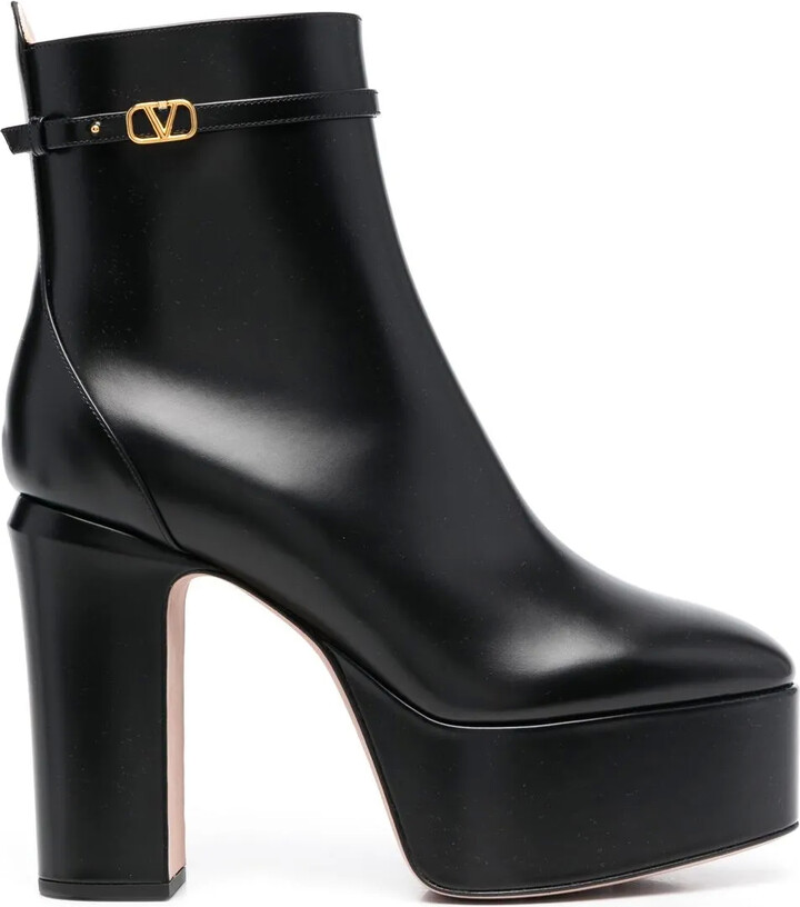 Valentino Garavani 120mm Tan-Go platform ankle boots