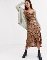 Thumbnail for your product : Moon River leopard print belted midi dress