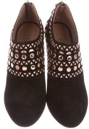 Alaia Suede Studded Booties