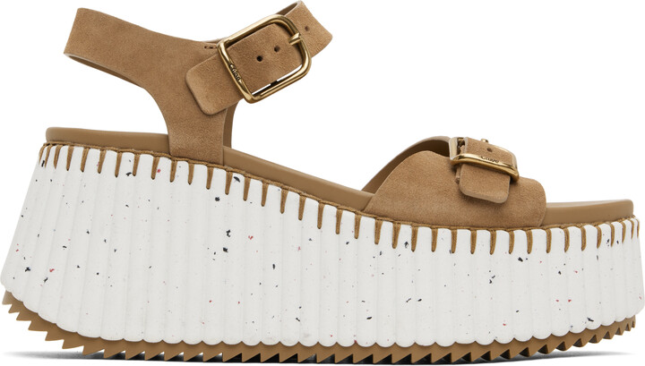 Chloé Brown Nama Sandals