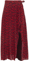 Thumbnail for your product : IRO Tanaka Leopard-print Voile Midi Wrap Skirt