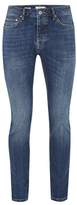 Thumbnail for your product : Topman Mid Blue Marble Wash Skinny Jeans