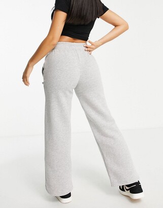 Topshop Petite clean straight joggers in grey - ShopStyle Trousers