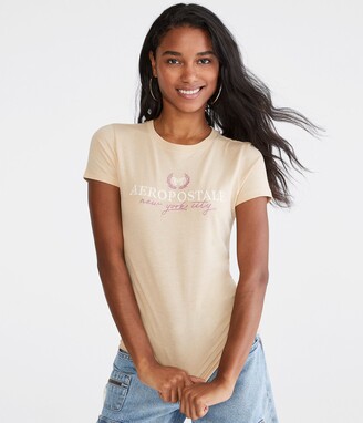 Aeropostale Women's Seriously Soft Snap Henley Cropped Bungee Cami