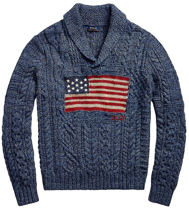 shawl collar polo sweater