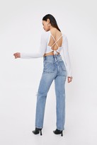 Thumbnail for your product : Nasty Gal Womens Petite Slinky Open Back Strappy Top