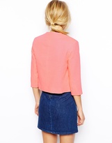 Thumbnail for your product : ASOS Linen Cropped Blazer