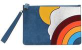 Thumbnail for your product : Anya Hindmarch Suede Smooth And Snake-Effect Leather Pouch