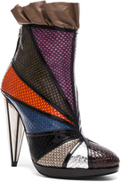 Thumbnail for your product : Rodarte Embossed Metallic Leather Ankle Booties